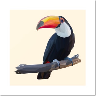 Toucan Bird Lowpoly Art Posters and Art